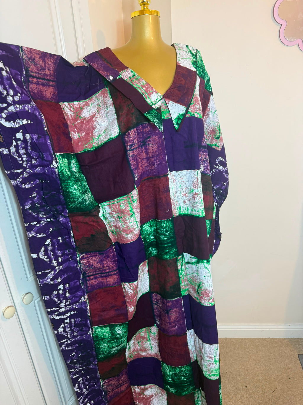 Ankara Gown with cape(100% cotton)