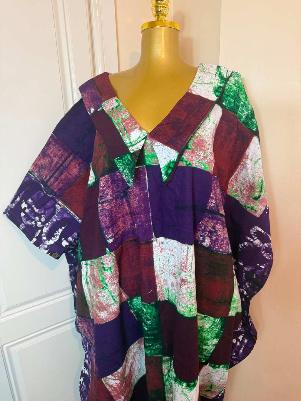 Ankara Gown with cape(100% cotton)