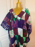 Ankara Gown with cape(100% cotton)