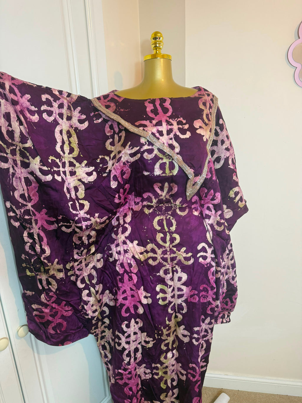 dire Gown comes with an inner strap With beautiful details(stones around cape )