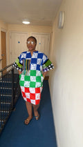 Ankara short Dress with pocket