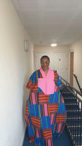 Ankara kaftan 100% cotton with pocket