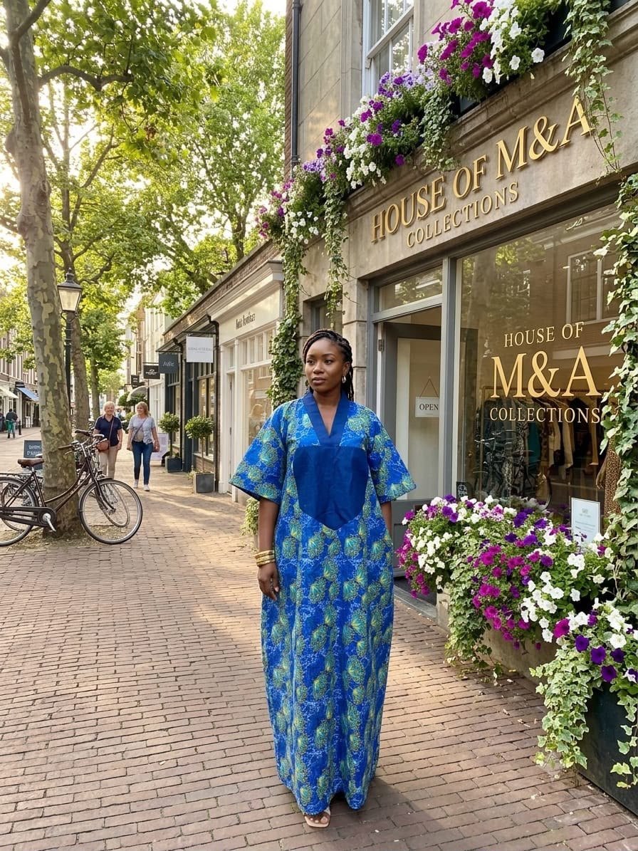 Ankara kaftan mixed with Aso-oke