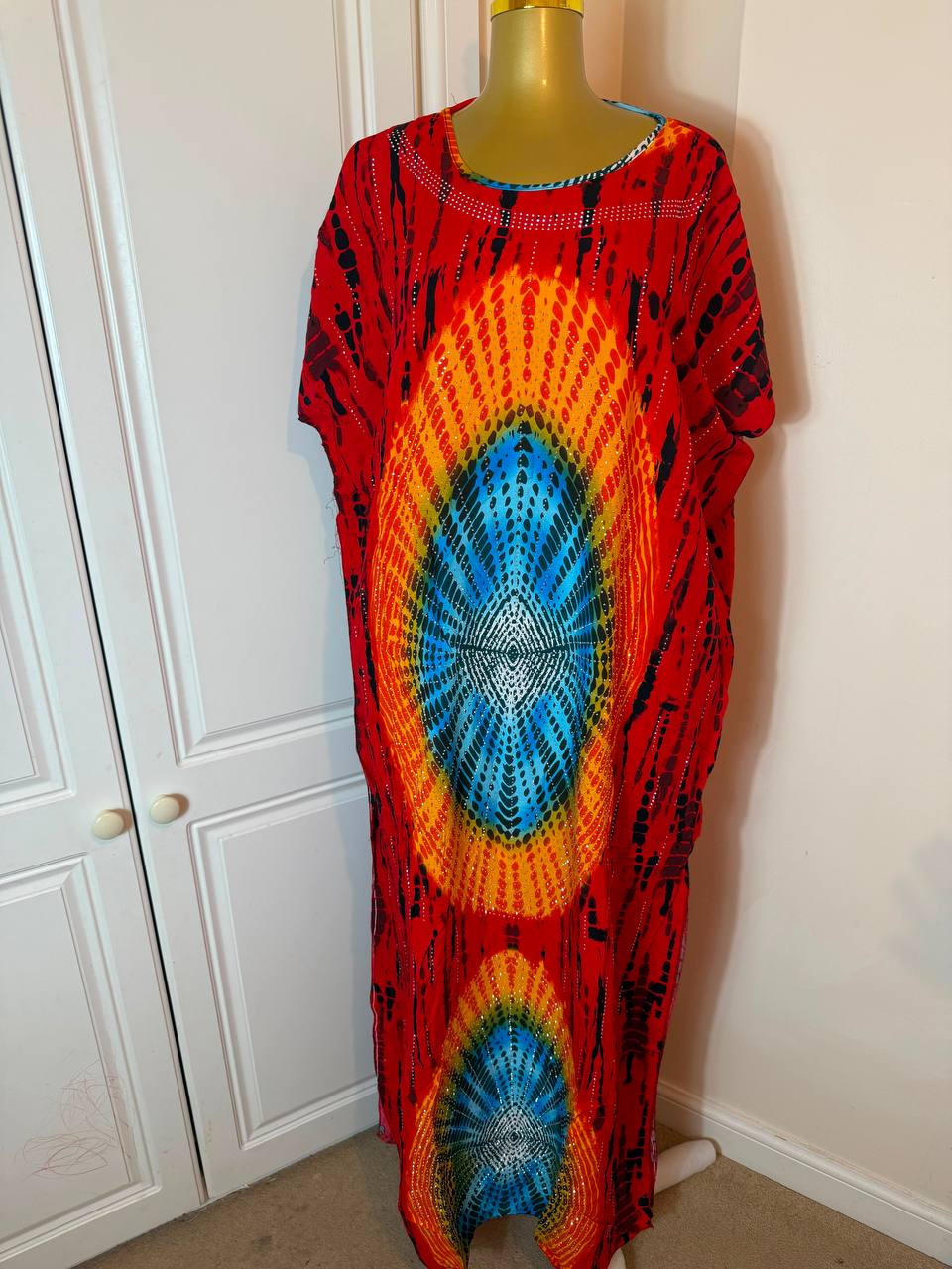 Kaftan Dress with rhinestone