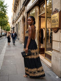 Beautiful crepe backless Gown