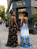 Beautiful crepe backless Gown