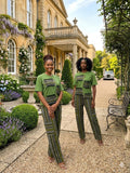 Aso oke Trouser and T-shirt mixed with Aso-oke (F/M)