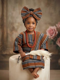 Traditional baby girl outfit 1-3years old comes with beads and Irukere
