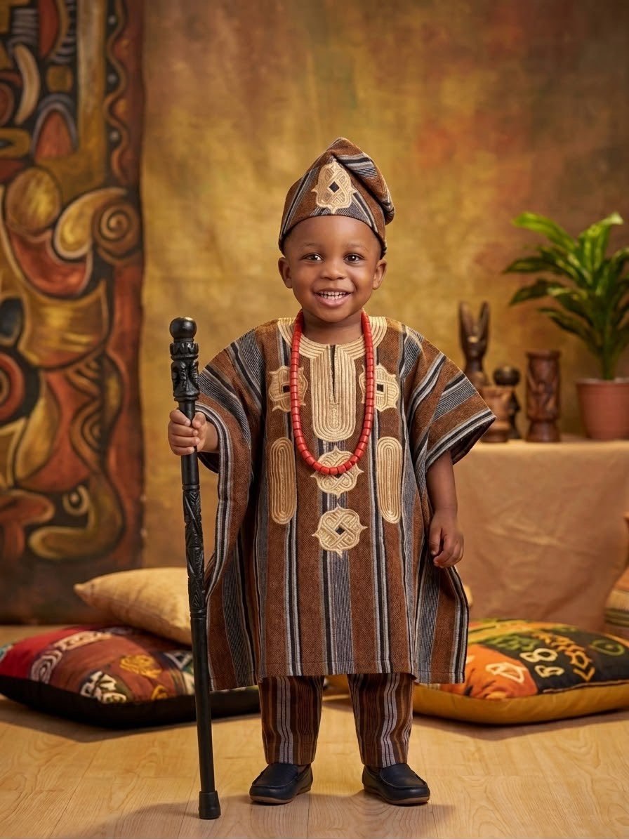 Traditional outfit 1-3years old comes with beads and staff
